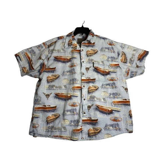 Clearwater Outfitters Short Sleeve Button Down Fishing Boat Dad Shirt Mens XXL 2 - Picture 1 of 5